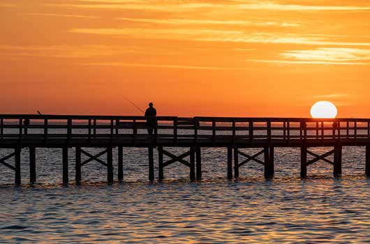 Safety Harbor Sunrise Fisherman. 