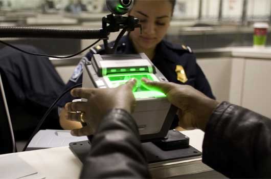 Fingerabdrücke bei Einreise in die USA